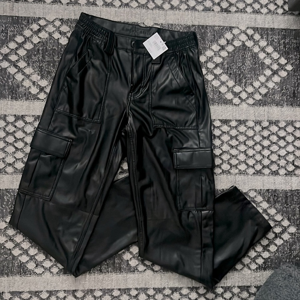American Eagle Vegan Cargo Pants (Pleather)